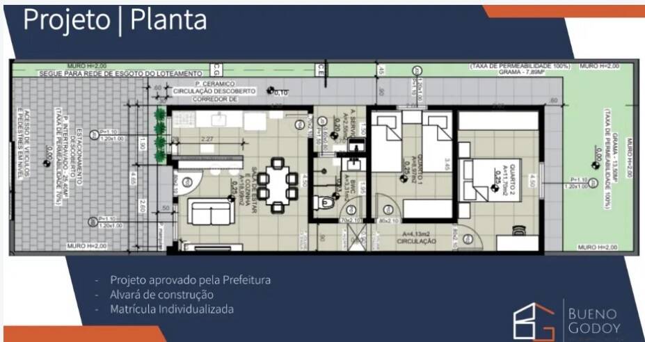 Casa, 2 quartos, 60 m² - Foto 9