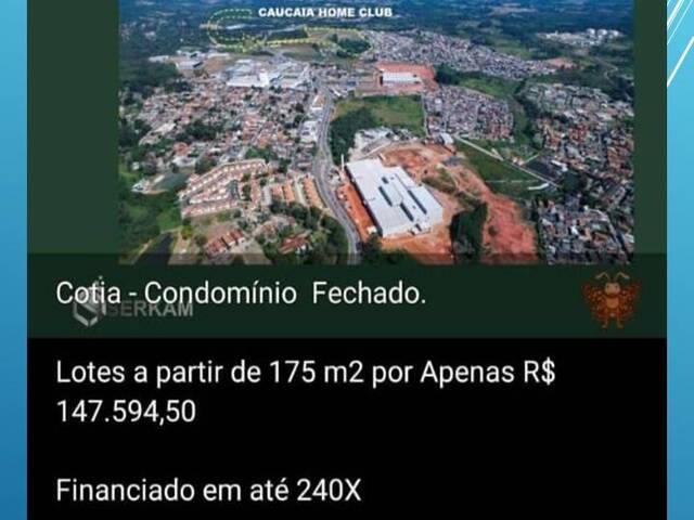 #2867 - Terreno em condomínio para Venda em Cotia - SP